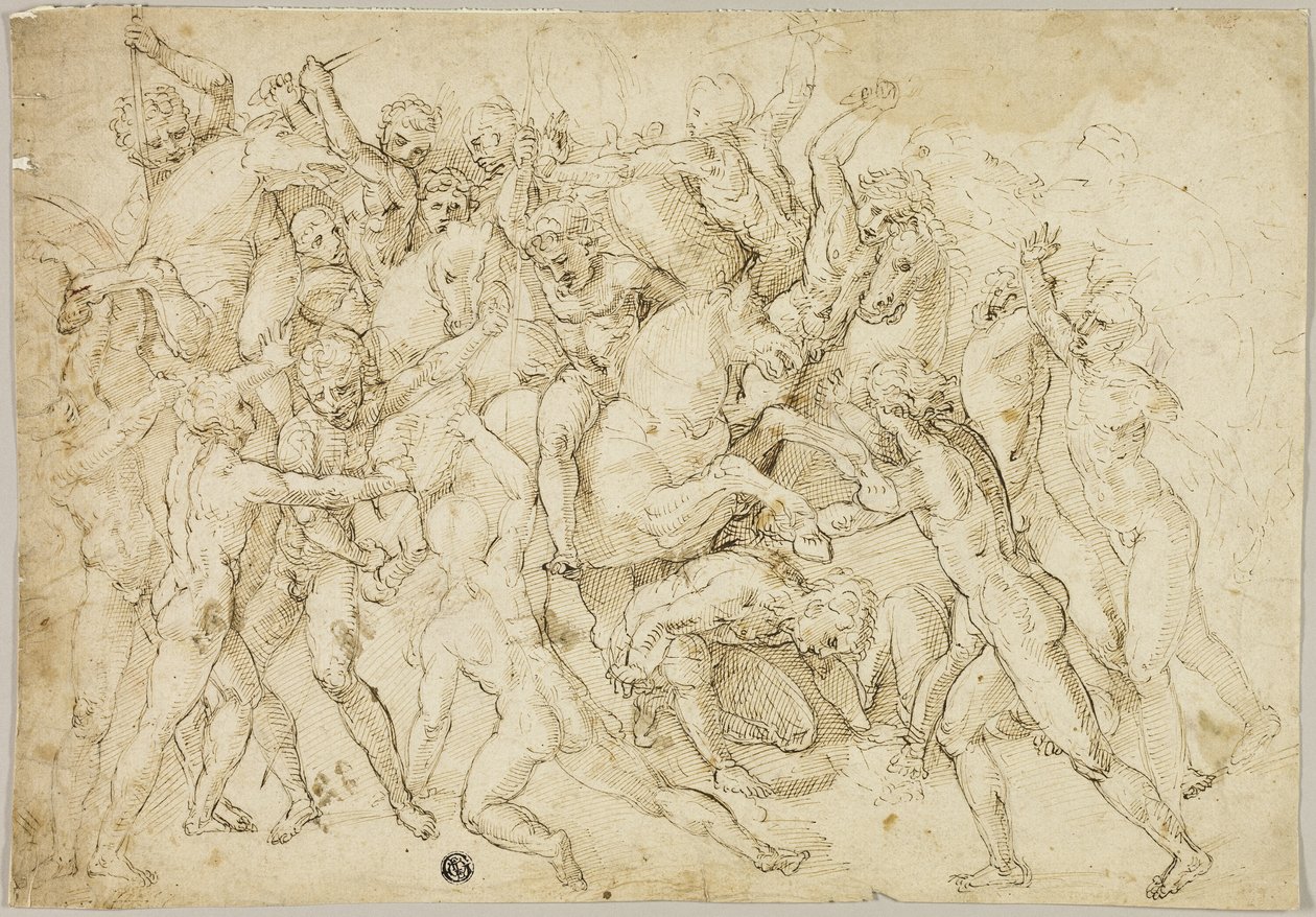Battaglia tra cavalleria e fanti da Girolamo Genga