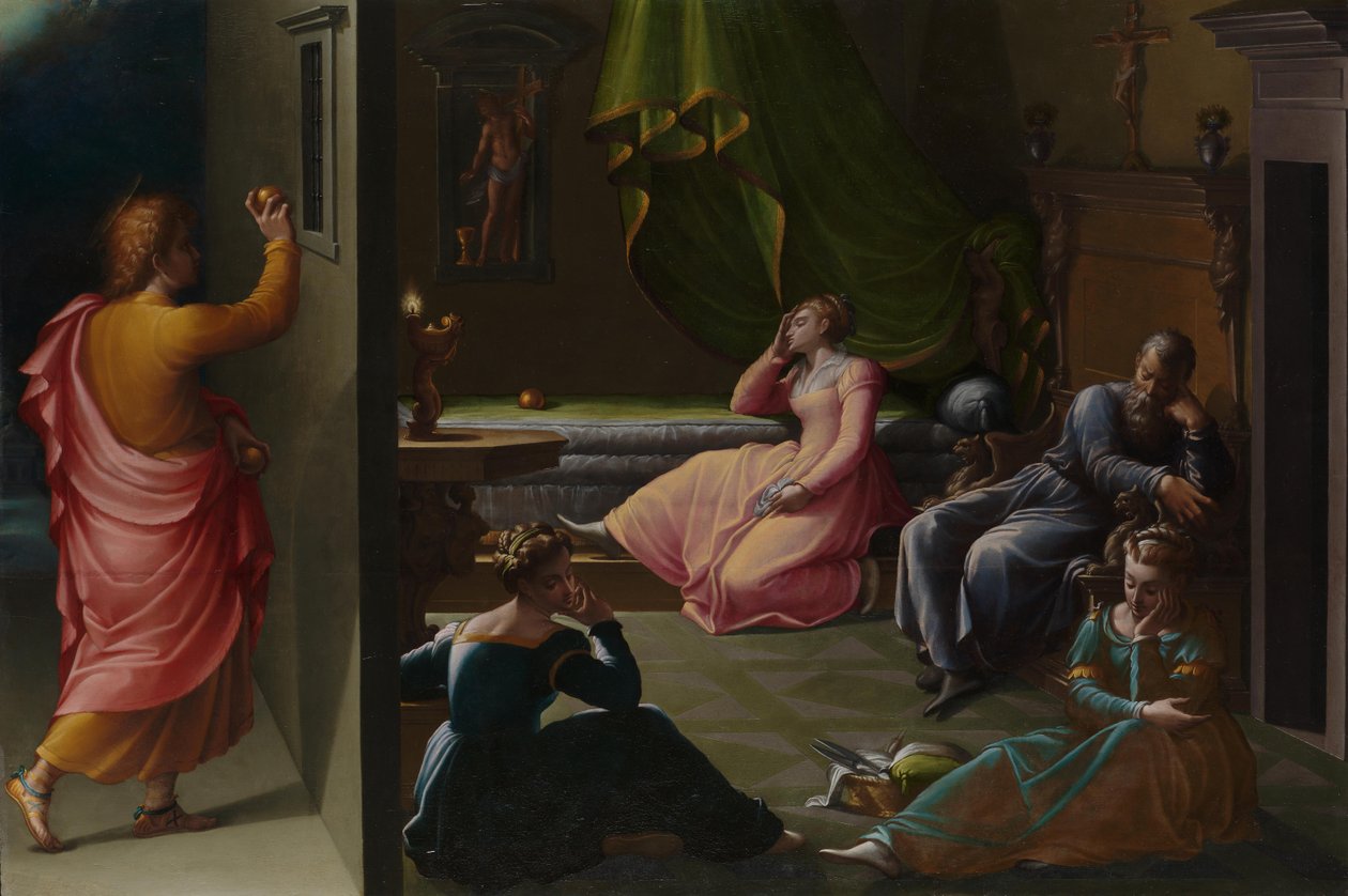 La carità di San Nicola di Bari, ca 1555 da Girolamo Macchietti
