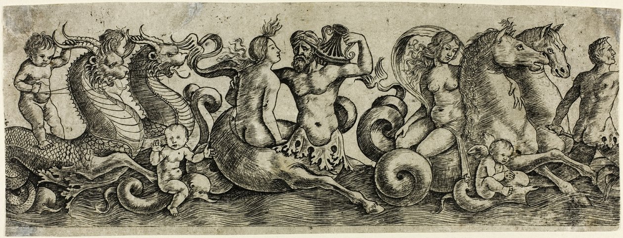 Fregio con tritoni e ninfe da Girolamo Mocetto