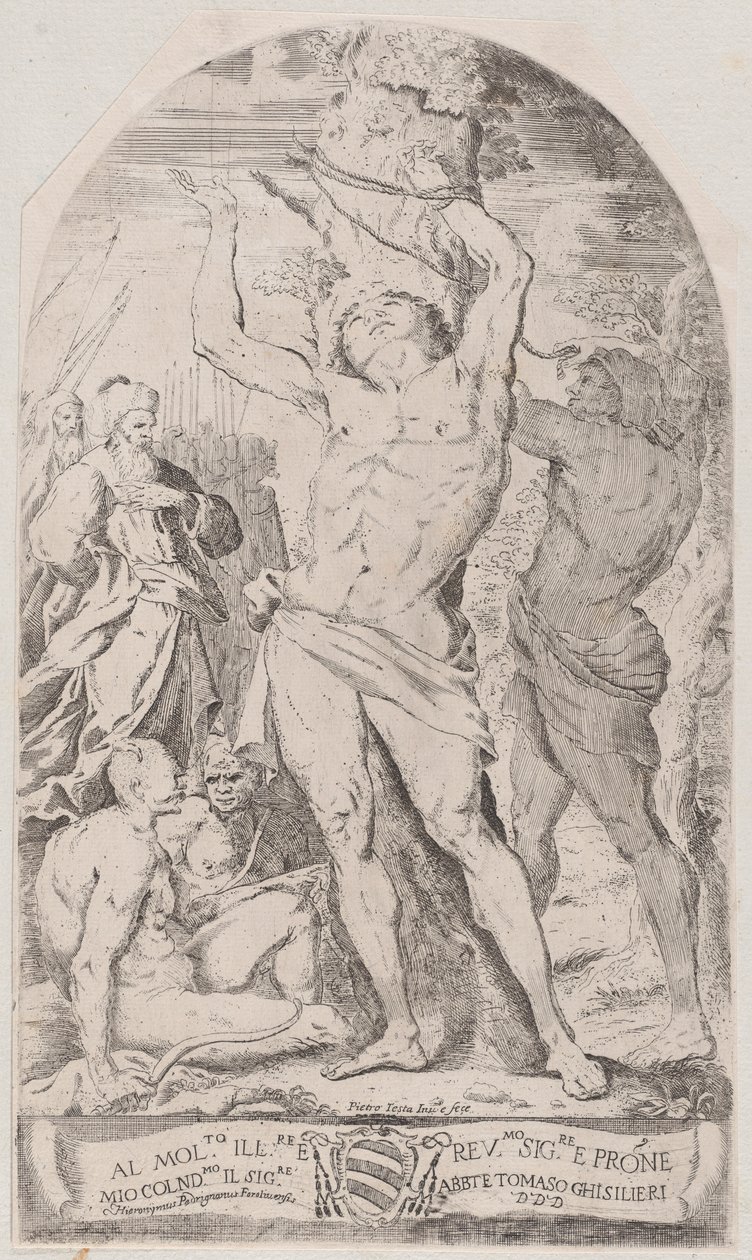 San Sebastiano legato a un albero da Girolamo Pedrignani