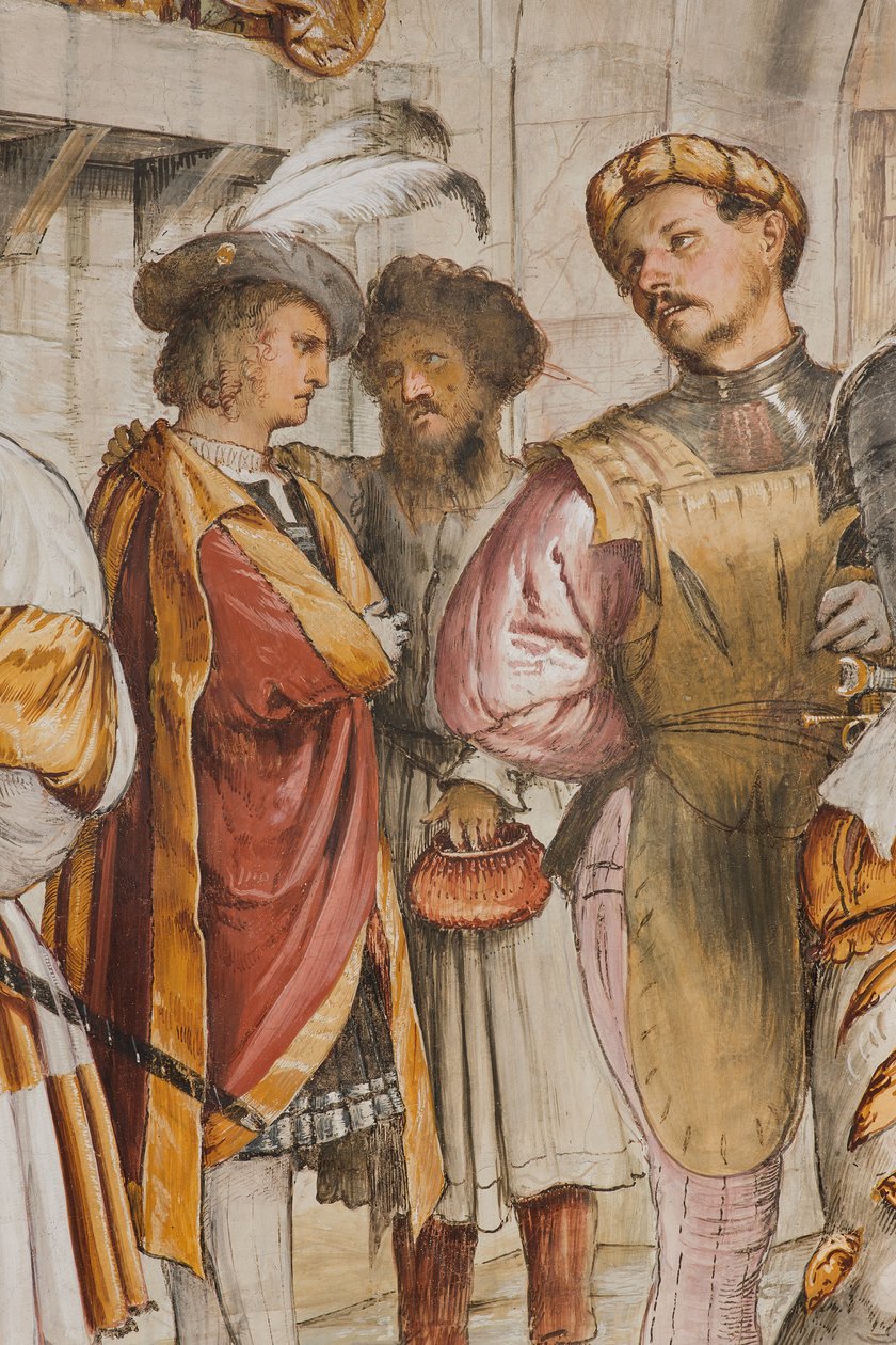 Navata centrale, Quinta Campata Sud, Cristo davanti a Pilato, Girolamo Romanino da Girolamo Romanino