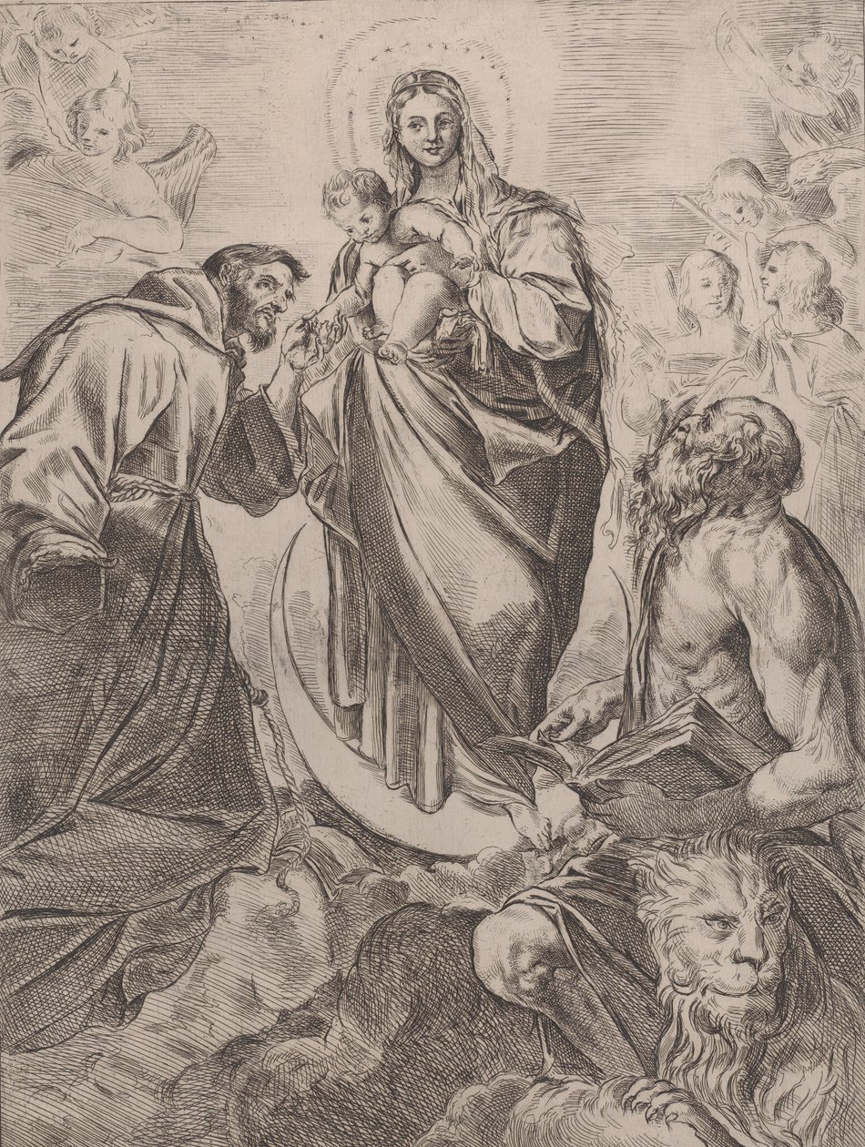 La Vergine con i Santi Girolamo e Francesco da Girolamo Rossi