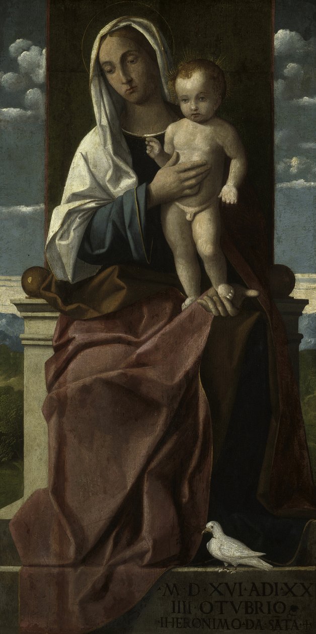 Vergine e Bambino in trono da Girolamo da Santacroce