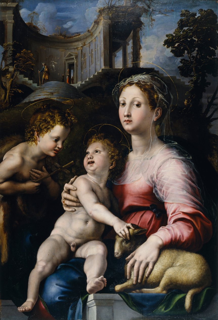 La Madonna col Bambino e San Giovanni Battista da Giulio Romano