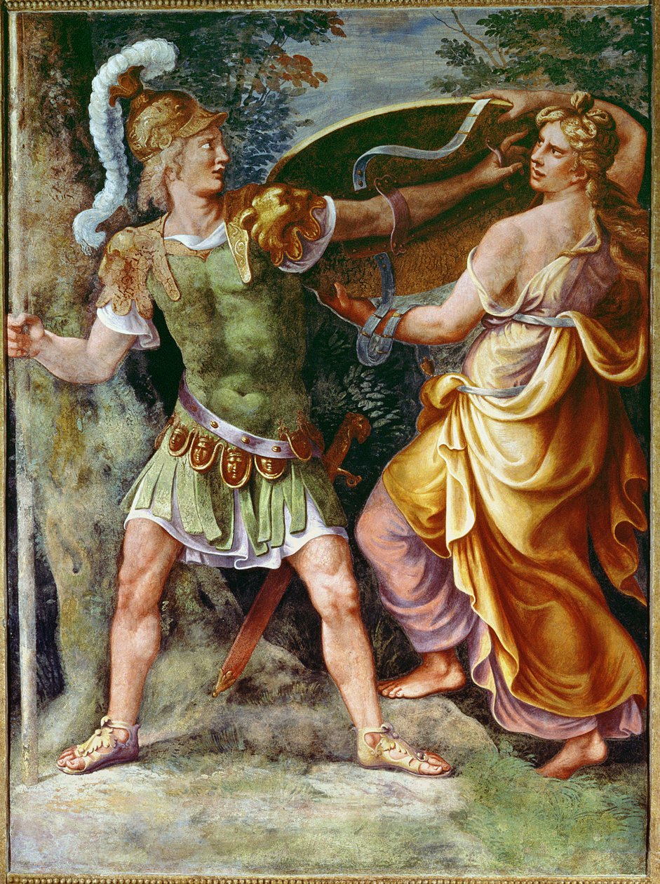 Teti dona le armi ad Achille da Giulio Romano