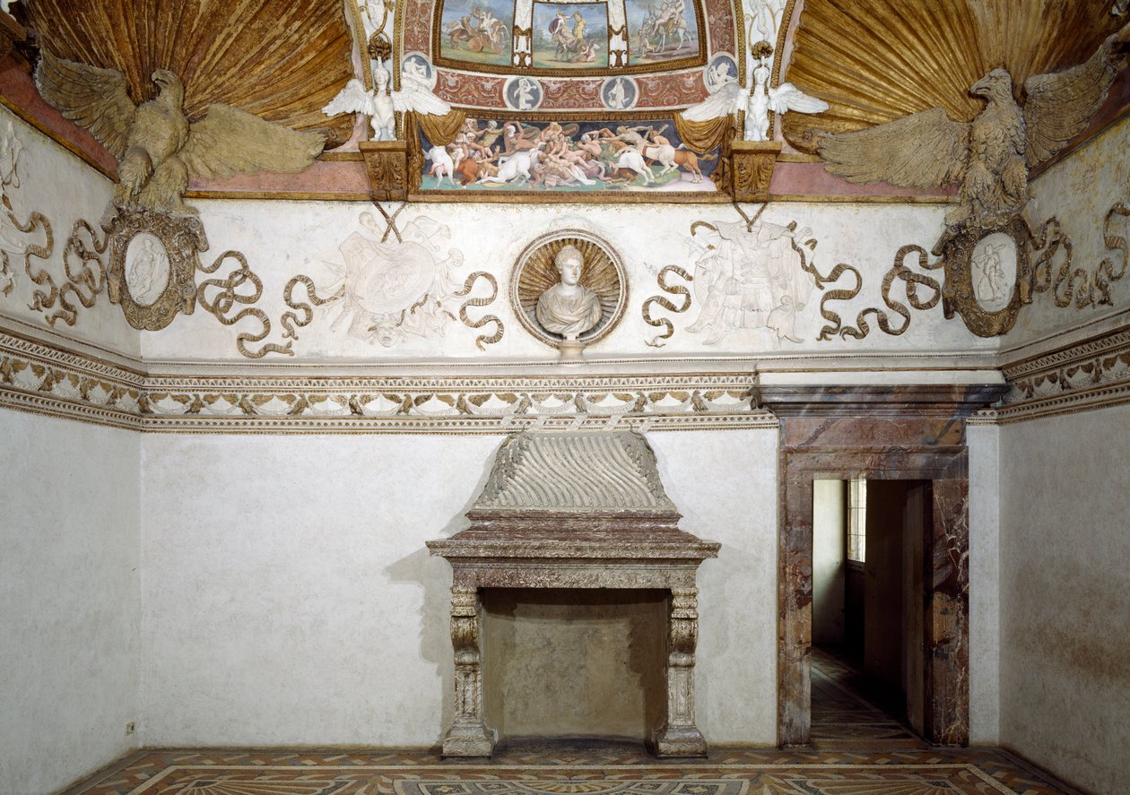 Veduta della Camera delle Aquile, 1528 da Giulio Romano