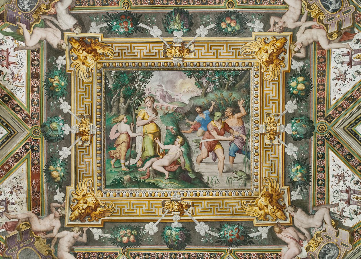 Sala di Latona: la Dea, Rocca dei Rossi, San Secondo, Parma, Italia da Giulio (school of) (attr.to) Romano