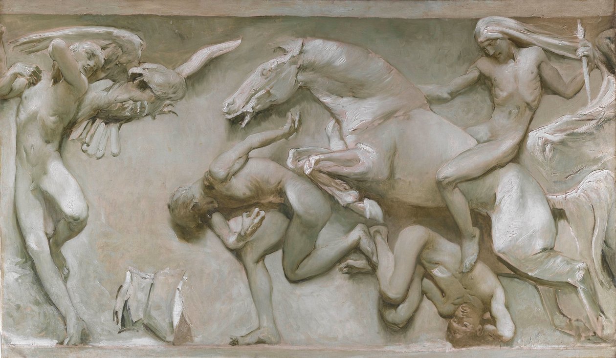 Dalle grandi scoperte, attraverso i secoli bui..., 1906 da Giulio Aristide Sartorio