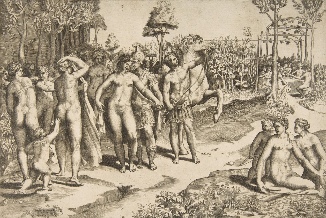 Alessandro e Rossana, 1531-76 da Giulio Bonasone