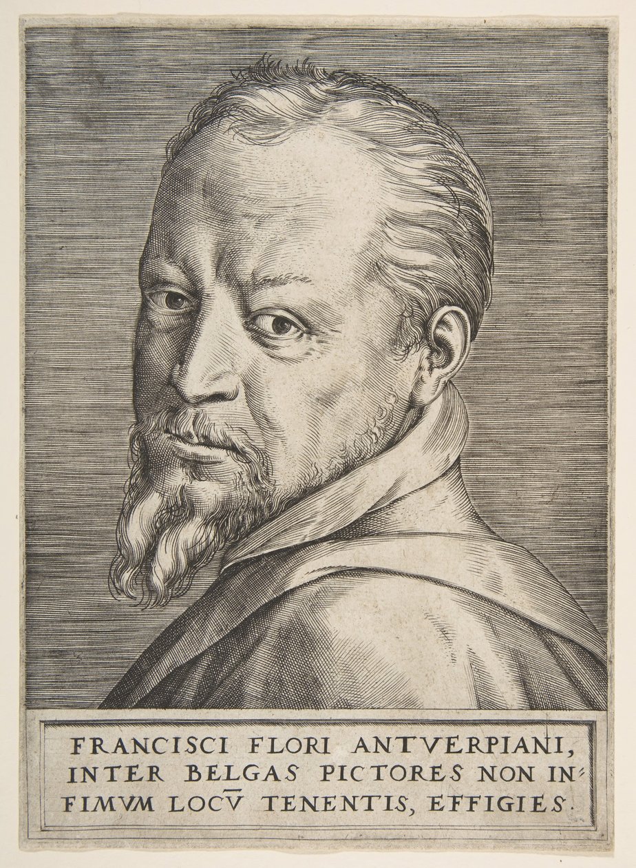 Ritratto busto di Frans Floris, 1531-76 da Giulio Bonasone