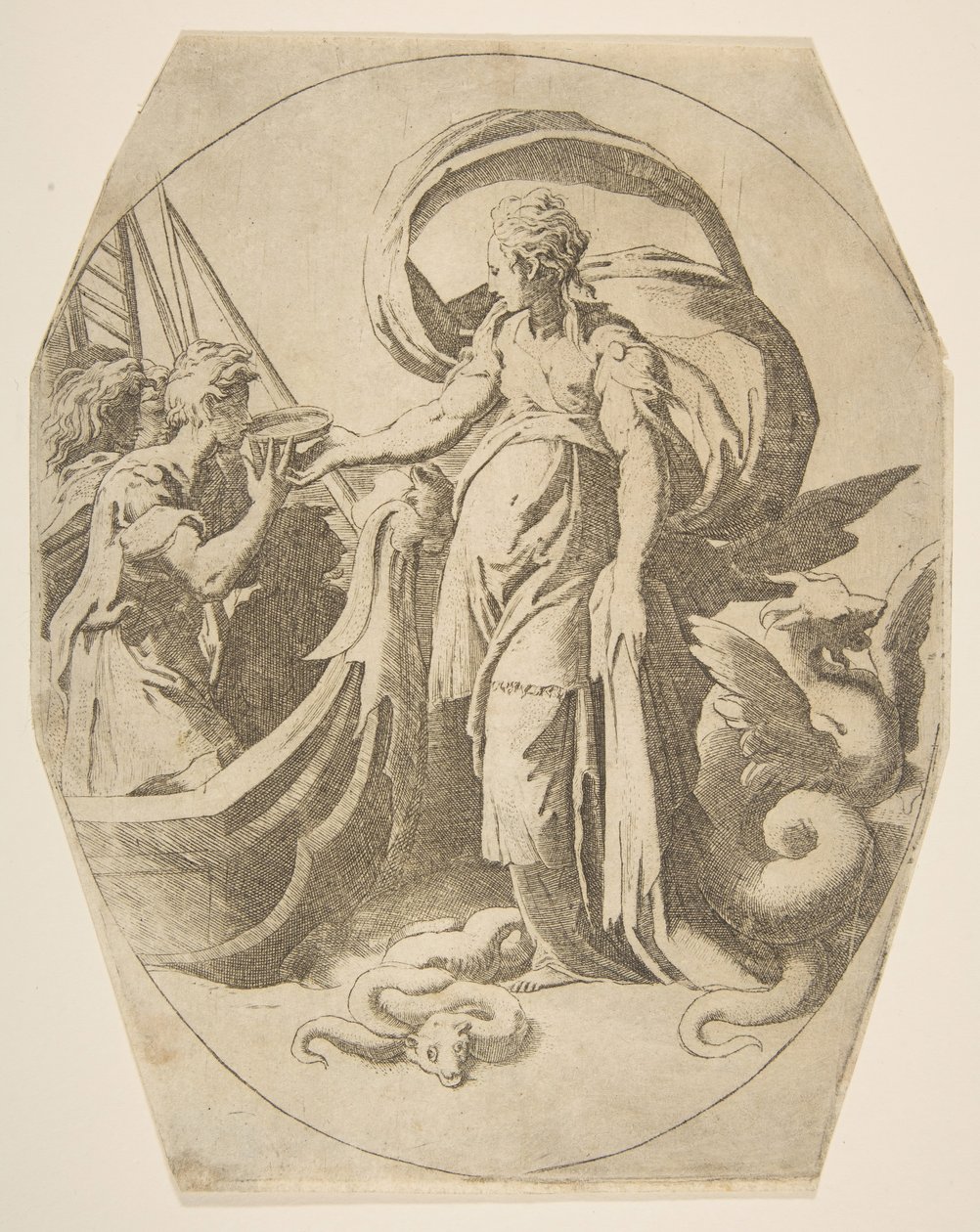 Circe e i compagni di Ulisse, XVI secolo da Giulio Bonasone