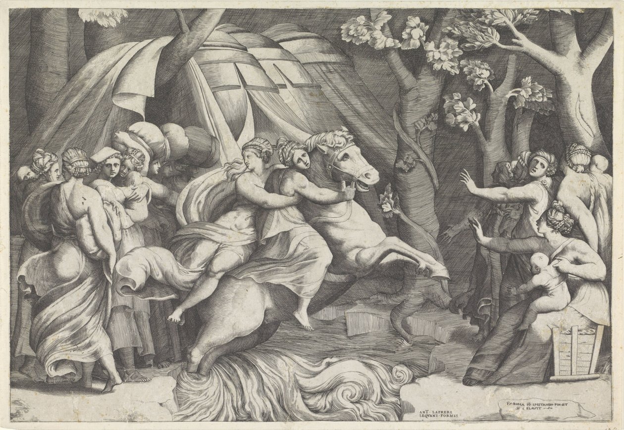 Clelia attraversa il Tevere da Giulio Bonasone