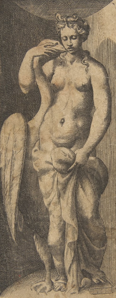 Leda e il cigno, ca. 1531-76 da Giulio Bonasone