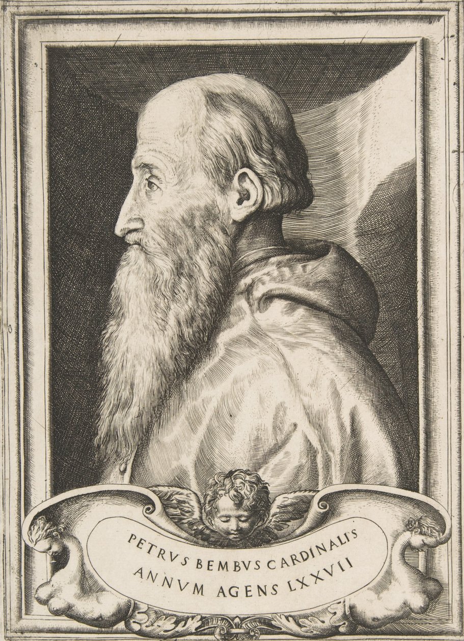 Ritratto del cardinale Pietro Bembo rivolto a sinistra, 1572 da Giulio Bonasone