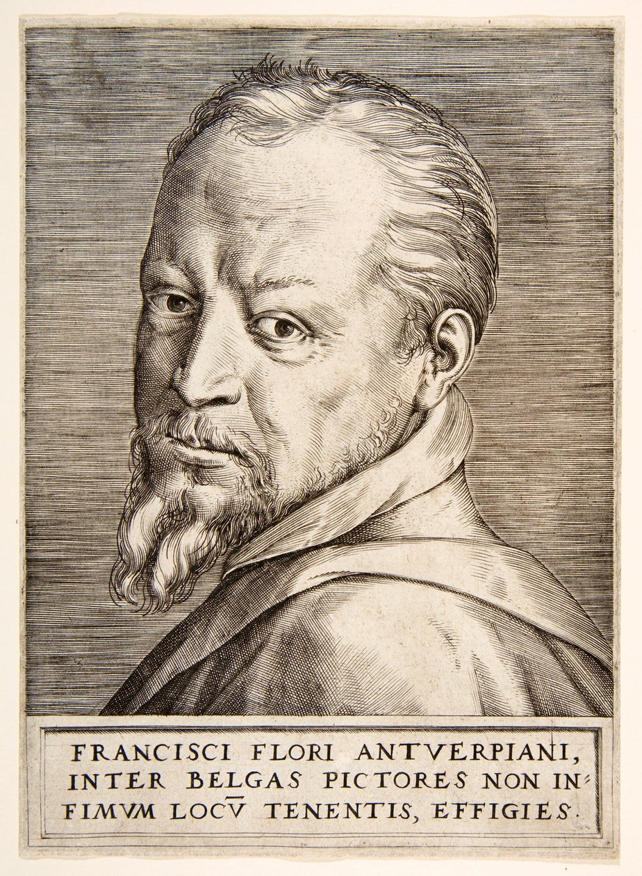 Ritratto di Frans Floris, XVI secolo da Giulio Bonasone