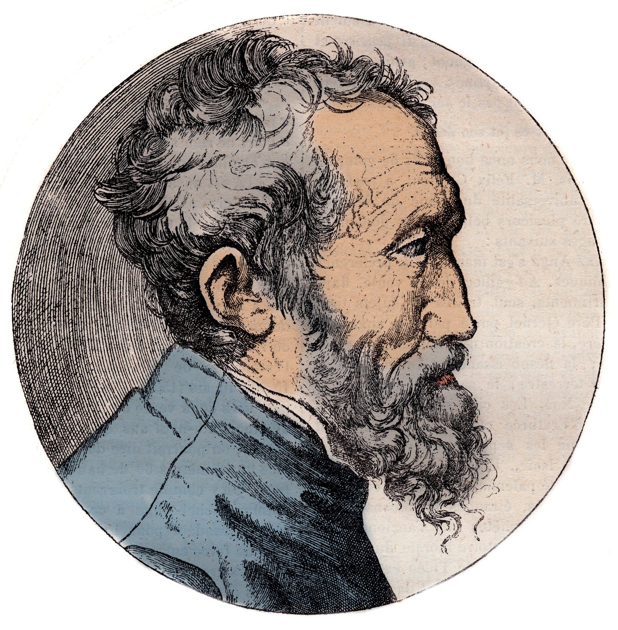 Ritratto di Michelangelo Buonarroti da Giulio Bonasone