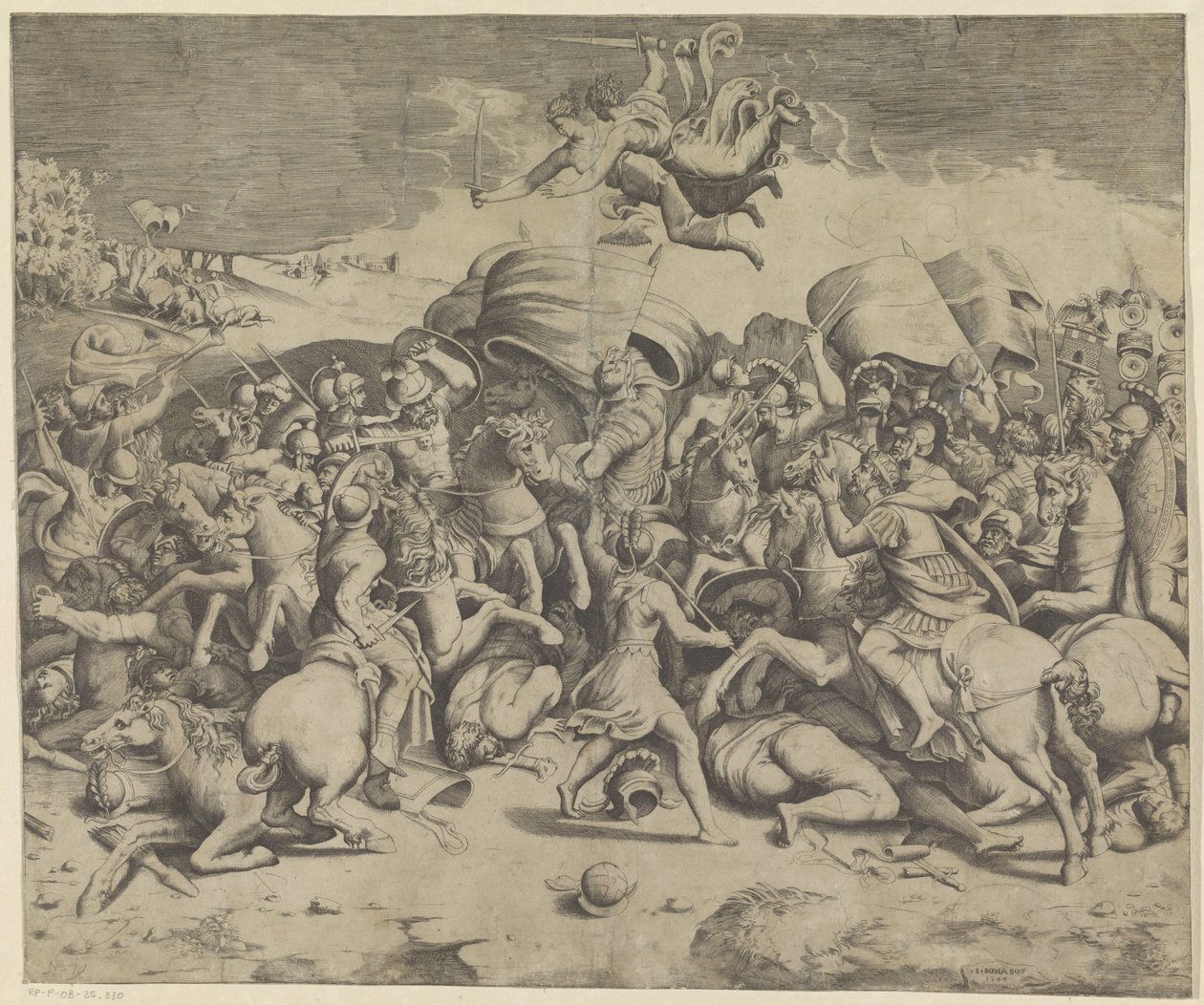 Battaglia del Ponte Milvio da Giulio Bonasone