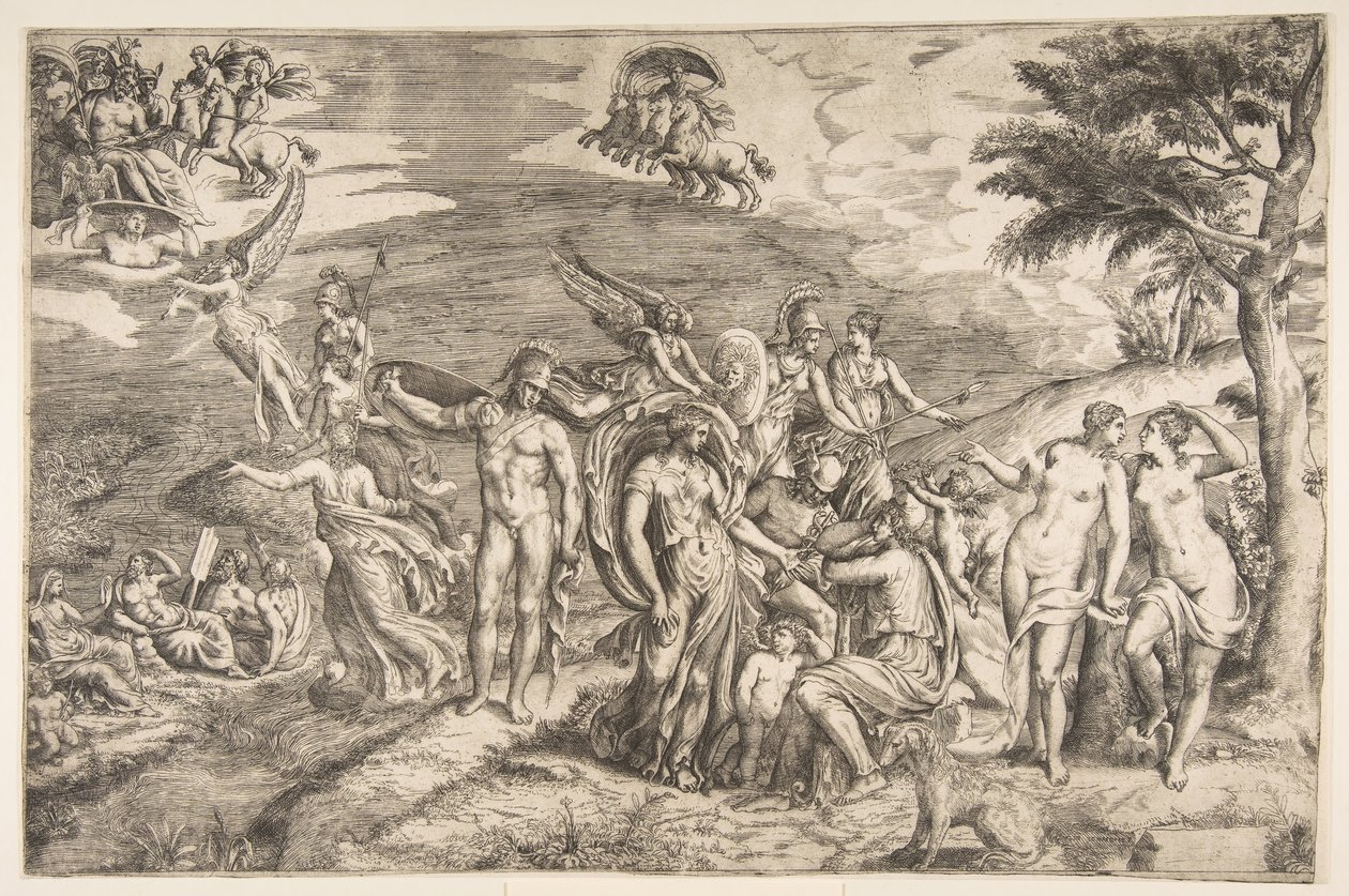 Il giudizio di Paride, XVI secolo da Giulio Bonasone