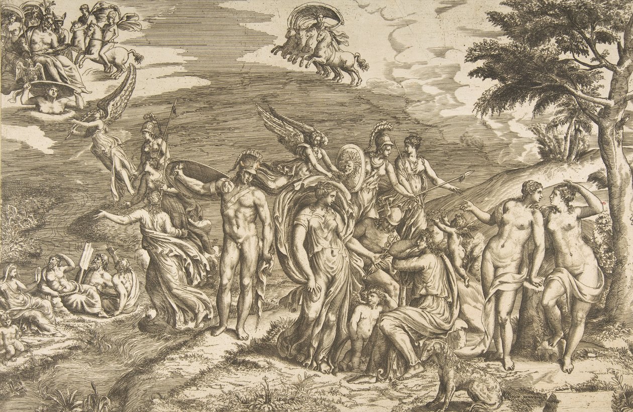 Il giudizio di Paride, ca. 1550-60 da Giulio Bonasone