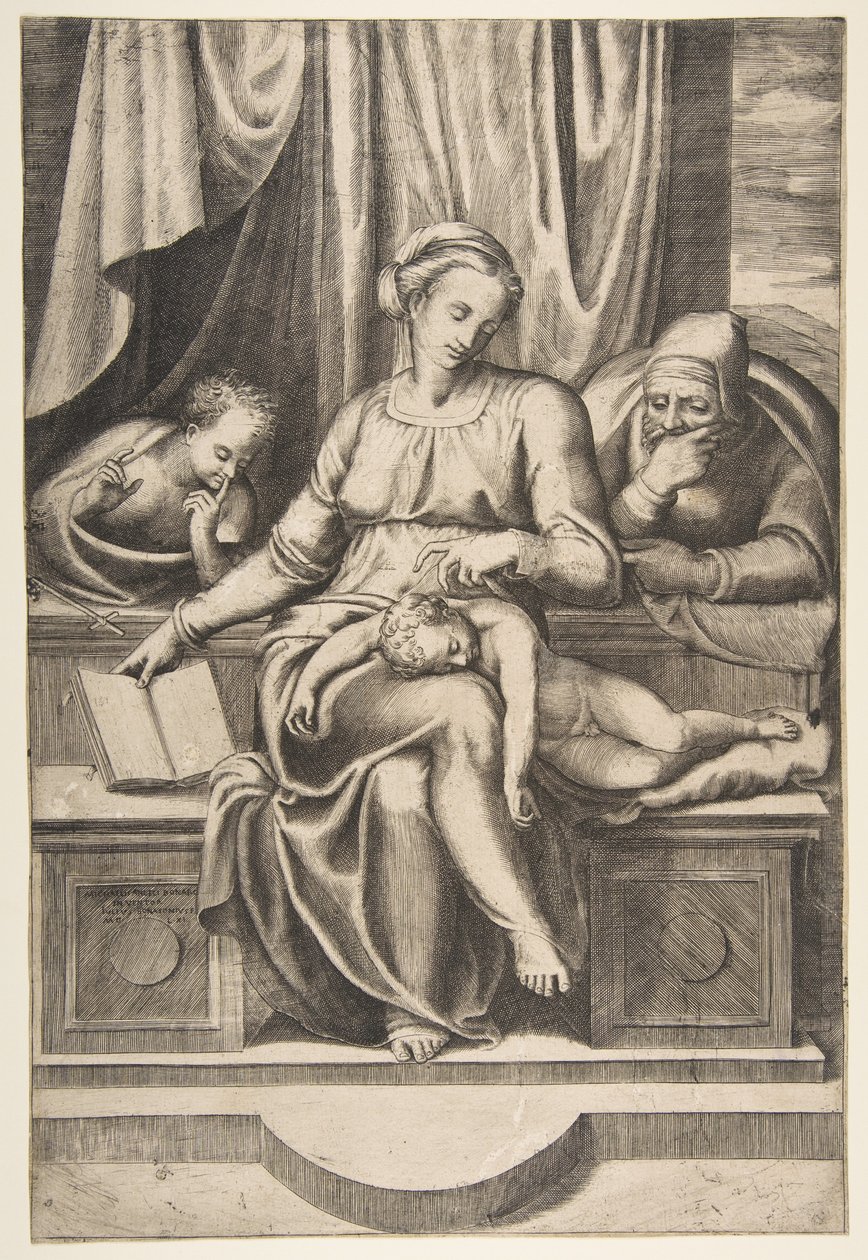 Vergine e Bambino con i santi Giuseppe e Giovanni Battista da Giulio Bonasone