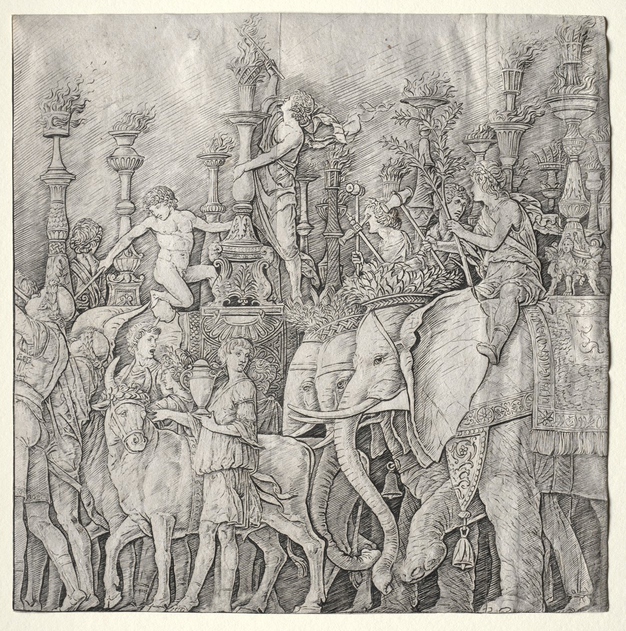 I trionfi di Cesare: Gli elefanti, c. 1485-1490 da Giulio Campagnola