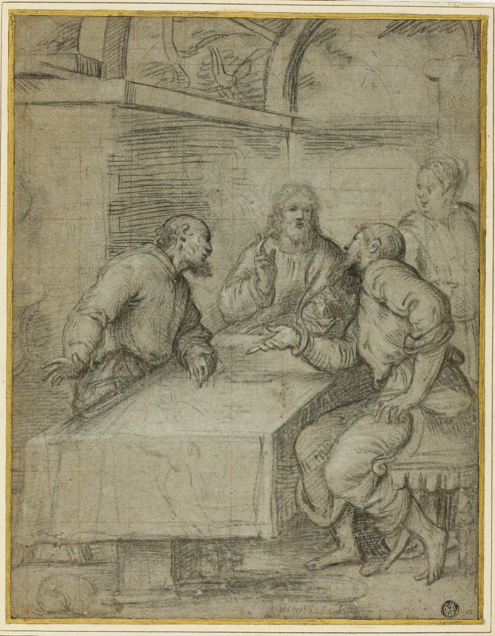 Studio per la Cena in Emmaus da Giulio Campi