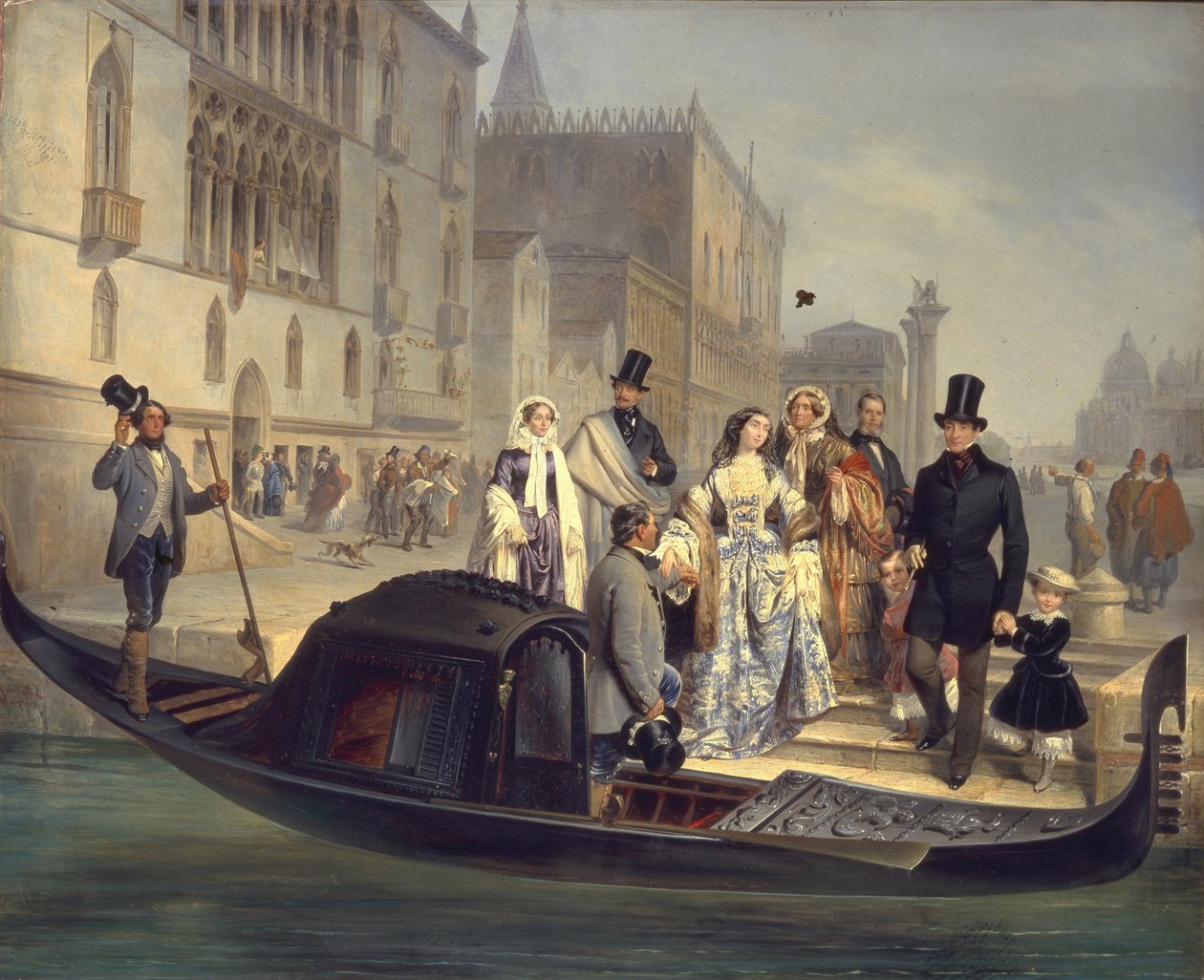 La Famiglia Tolstoj a Venezia, 1855 da Giulio Carlini