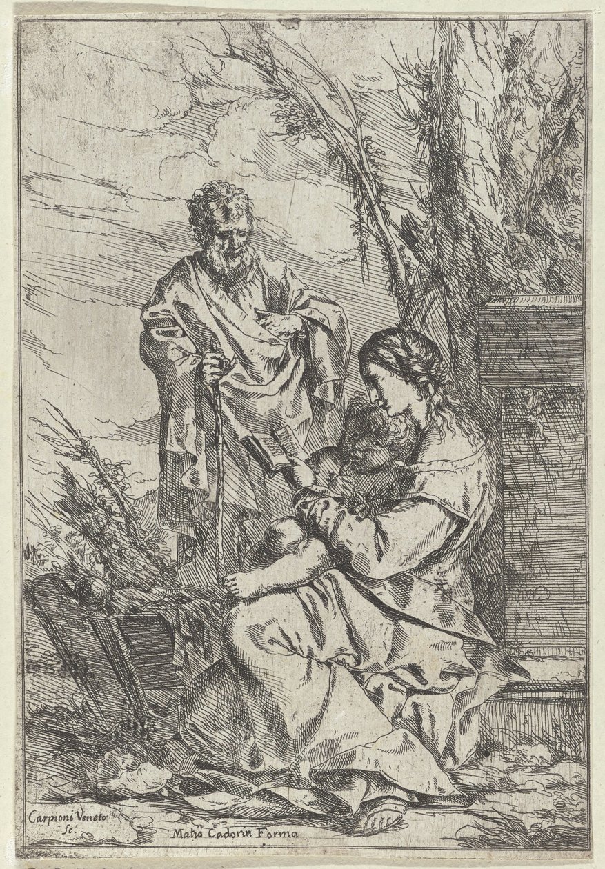 Sacra Famiglia con Maria che legge da Giulio Carpioni (I)
