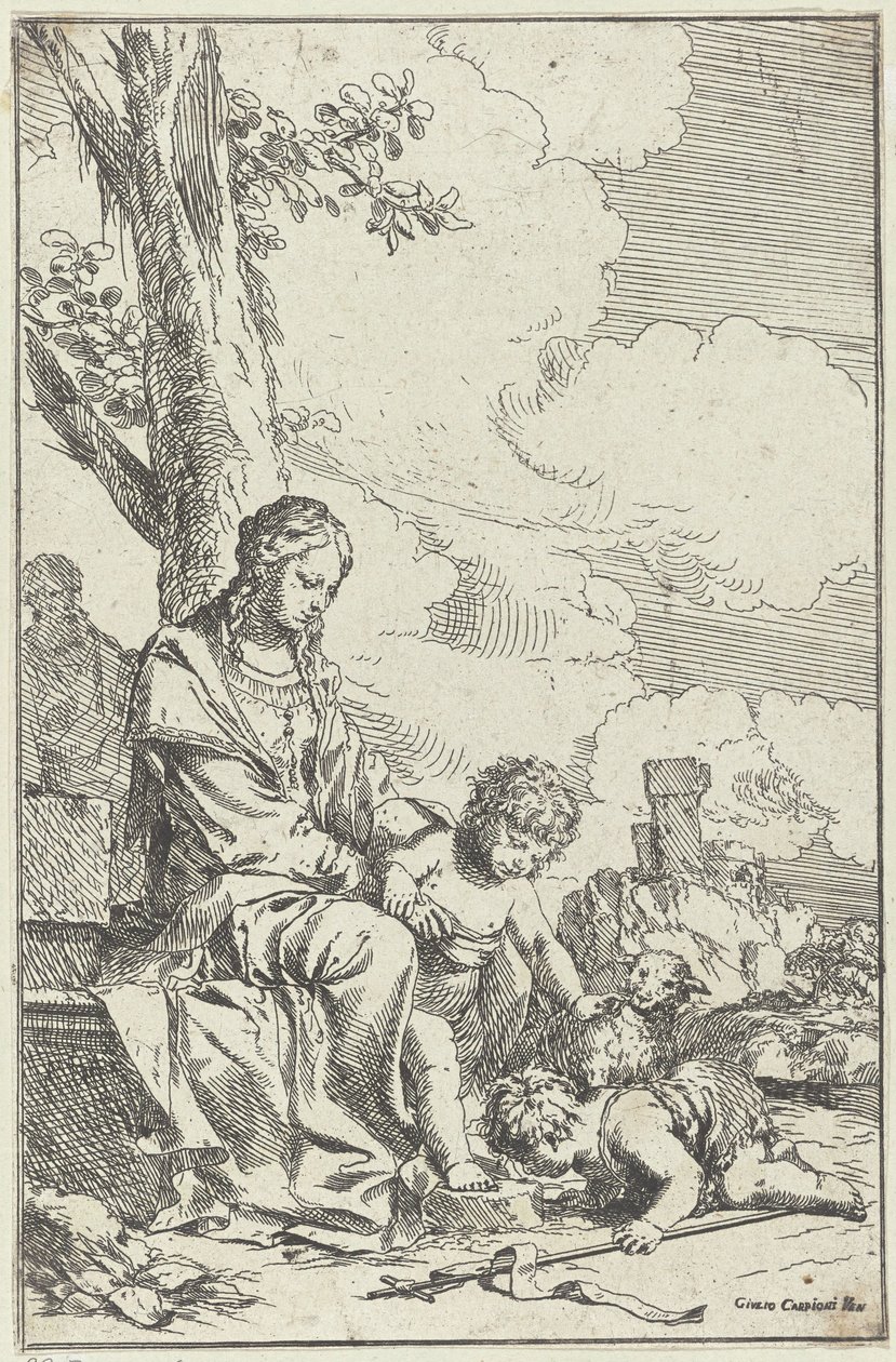 Sacra Famiglia con il giovane Giovanni Battista da Giulio Carpioni (I)
