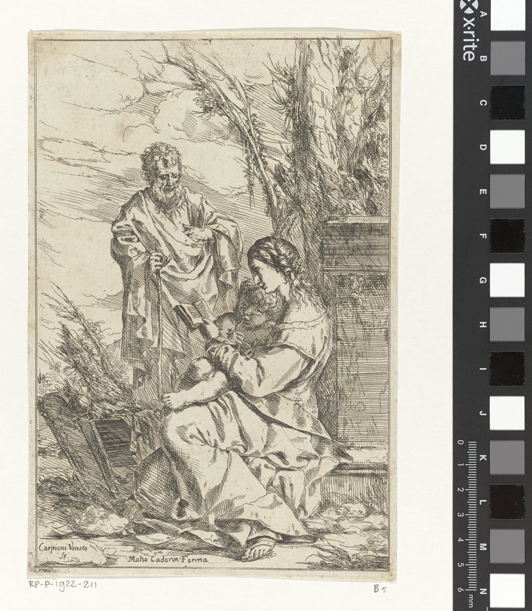 Riposo durante la fuga in Egitto da Giulio Carpioni (I)
