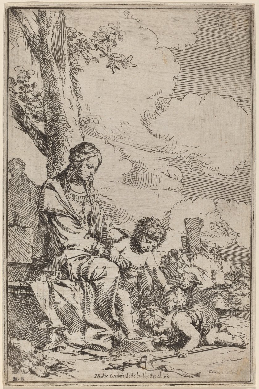 La Vergine e il Bambino con San Giovanni Battista da Giulio Carpioni