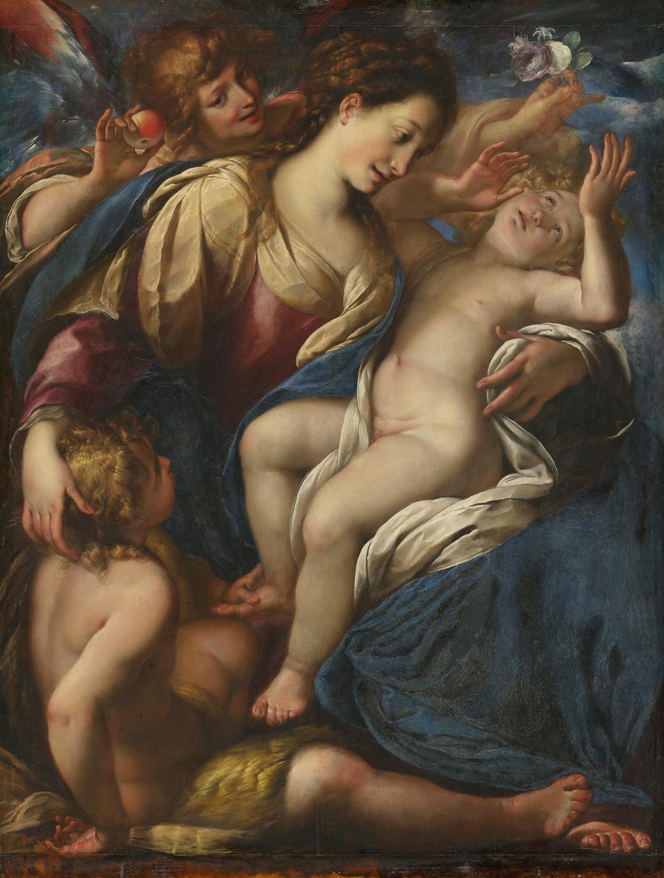 Maria mit Kind, dem Johannesknaben und einem Engel da Giulio Cesare Procaccini