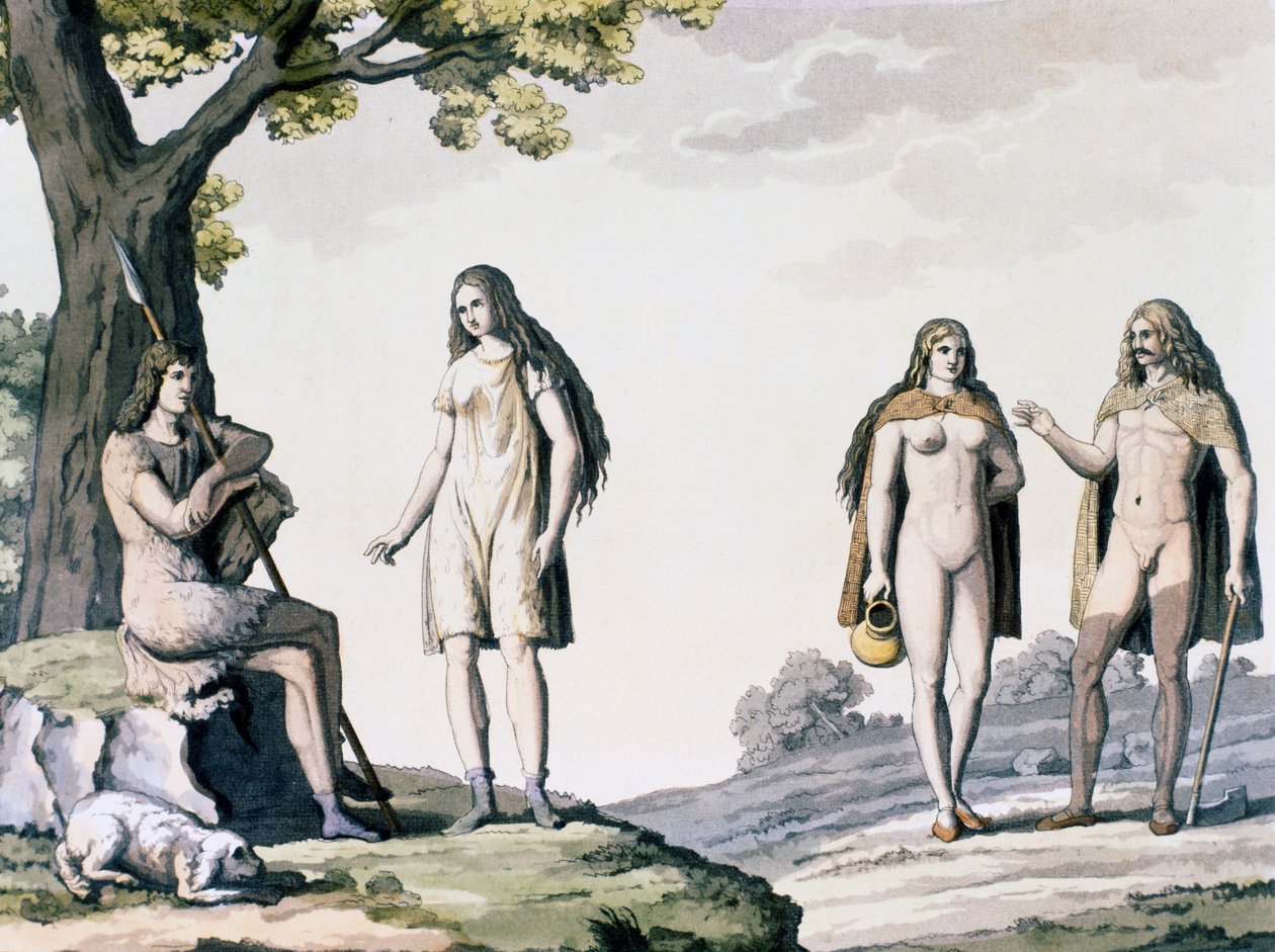 Costumi degli antichi Germani da Giulio Ferrario
