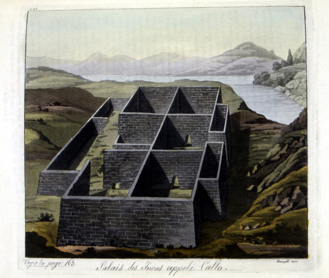 Palazzo degli Incas chiamato Callo - in Il costume antico e moderno di Jules Ferrario da Giulio Ferrario