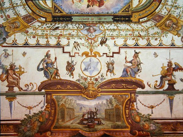Pannello del soffitto dallo Stanzino delle Matematiche da Giulio Parigi