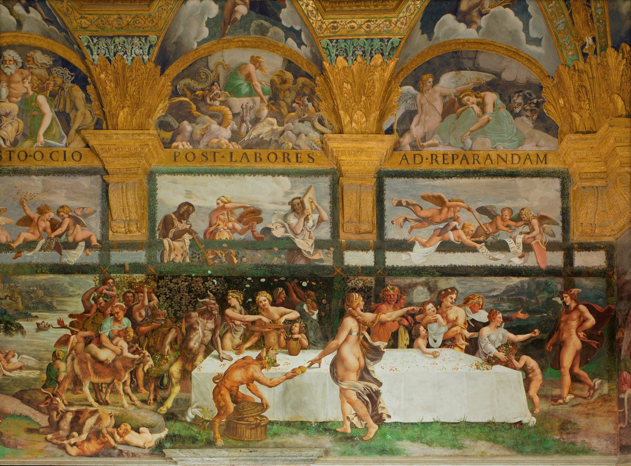 Baccanali, dalla Sala di Amore e Psiche (affresco) da Giulio Romano