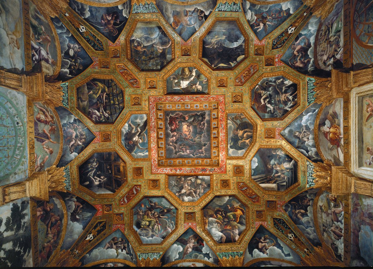 Soffitto della Sala di Amore e Psiche (affresco) da Giulio Romano
