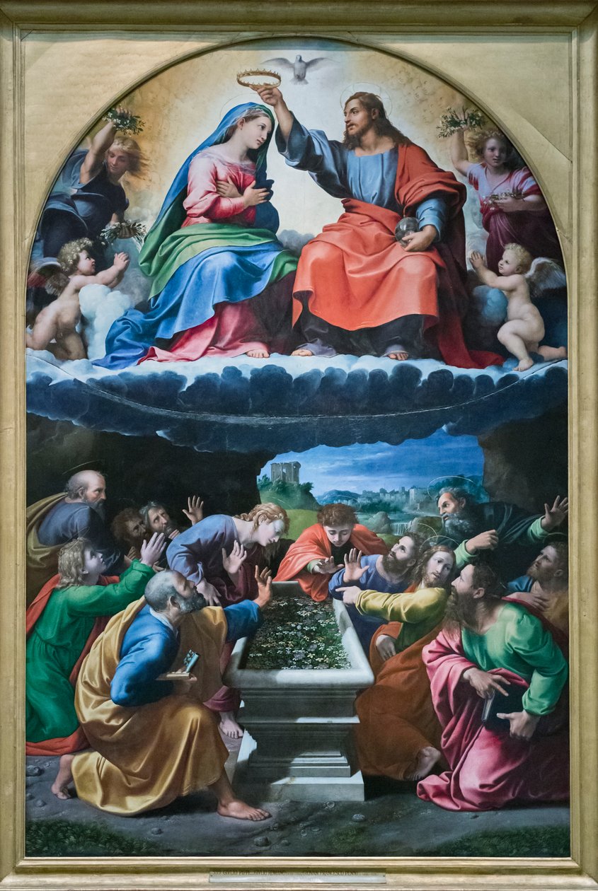 Incoronazione della Vergine, detta "Madonna di Monteluce". da Giulio Romano