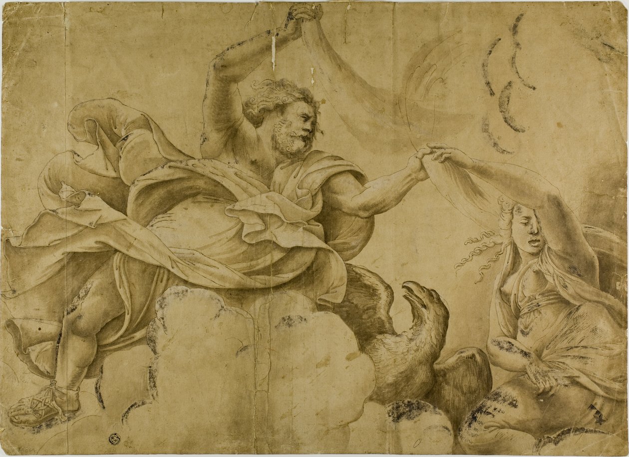 Studio per Giove che scaglia saette da Giulio Romano