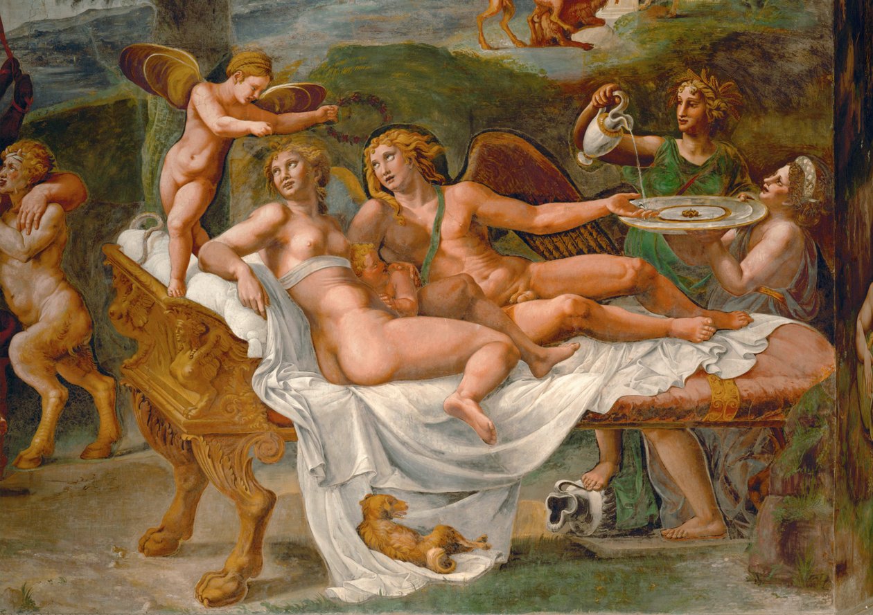 Gli amanti (affresco) da Giulio Romano
