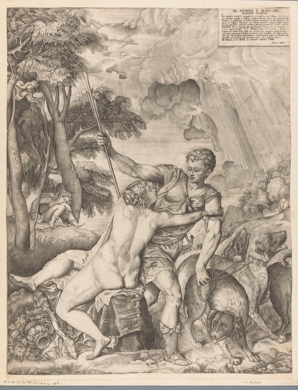Venere e Adone da Giulio Sanuto