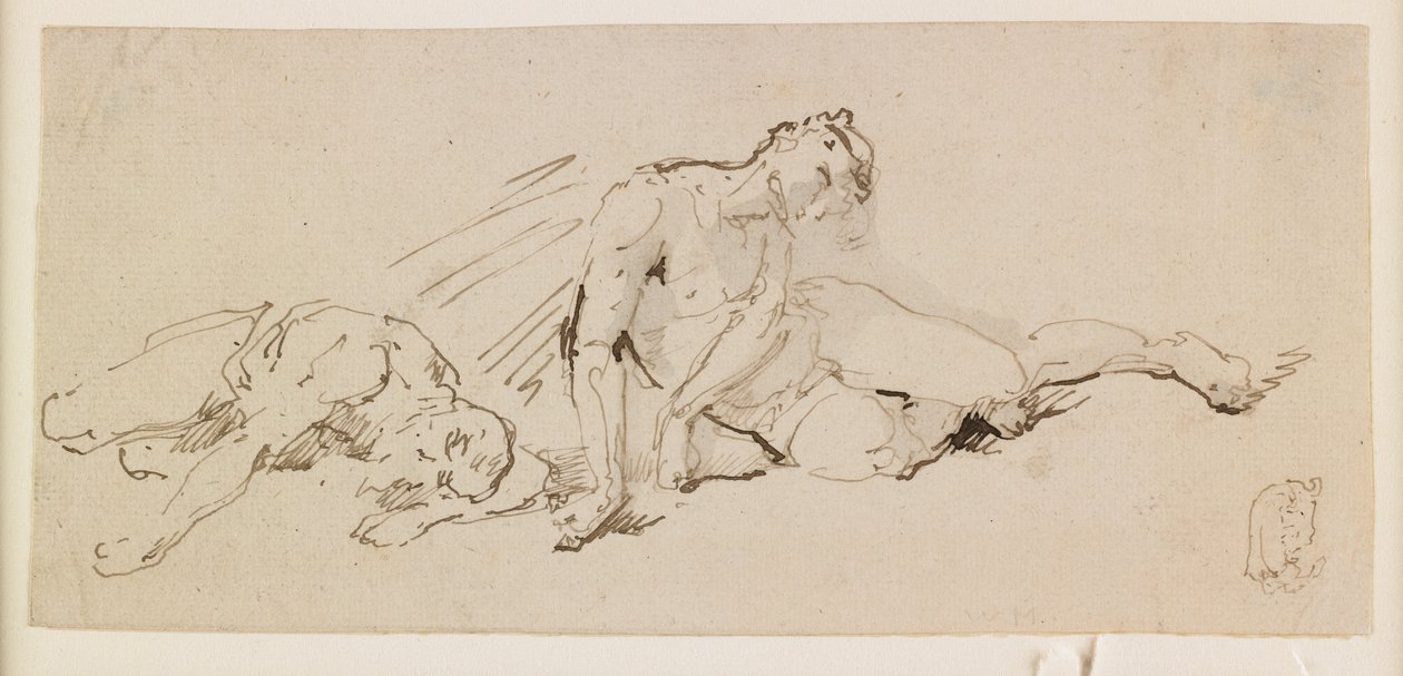 Due figure maschili (studio per la Resurrezione) da Giuseppe Bernardino Bison