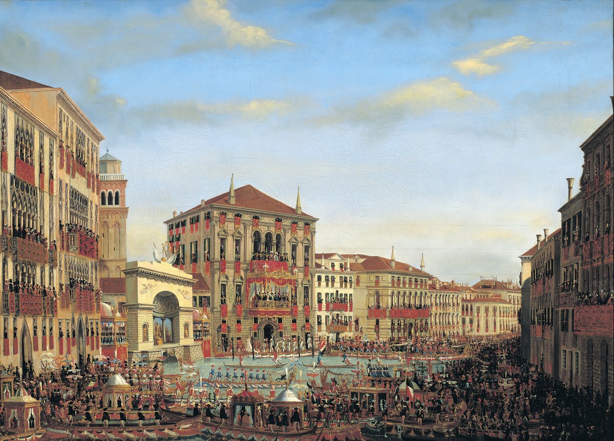 Napoleone I (1769-1821) Presiede una Regata a Venezia, 1807 da Giuseppe Borsato