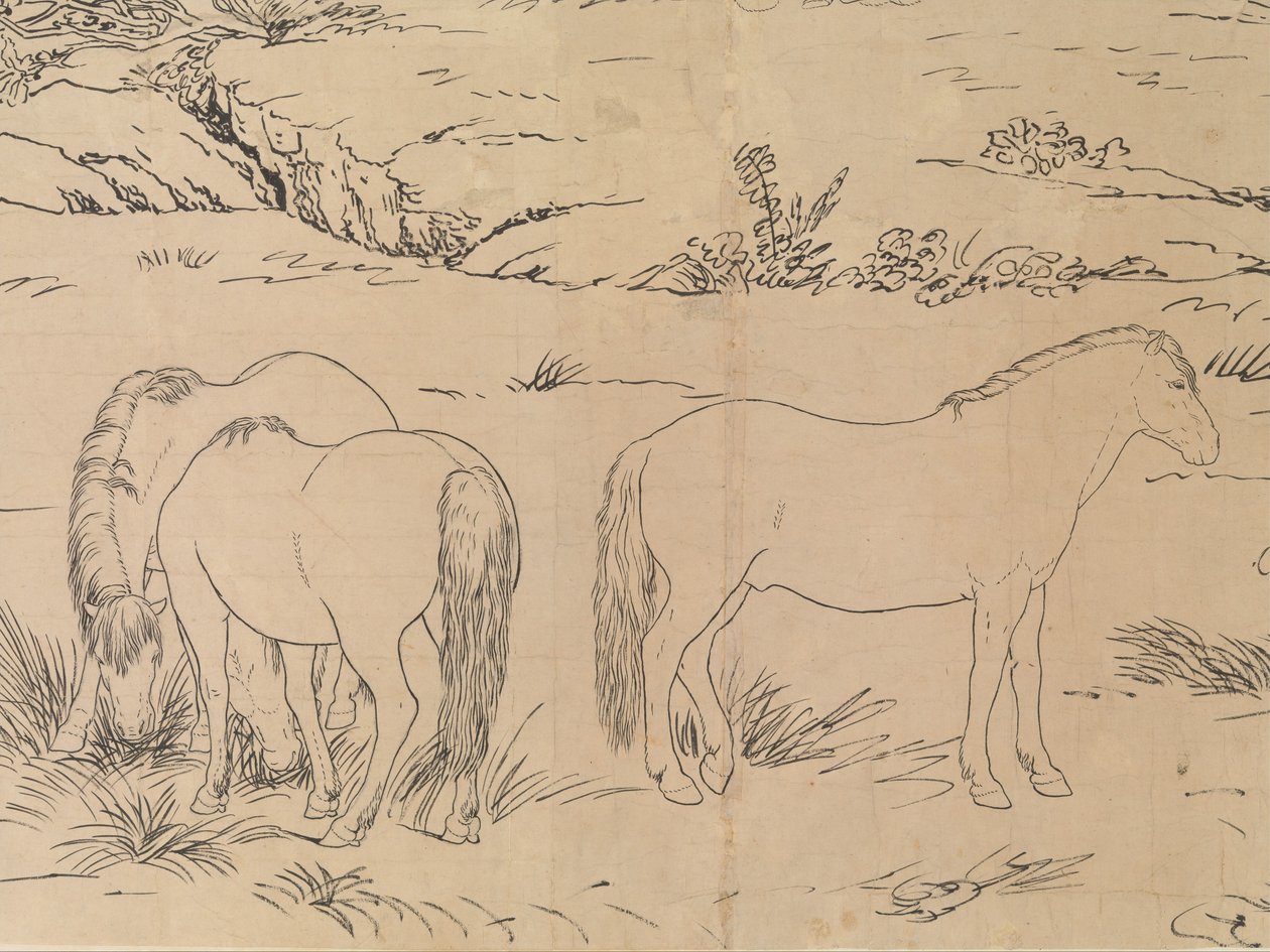 Cento cavalli (bozza) da Giuseppe Castiglione