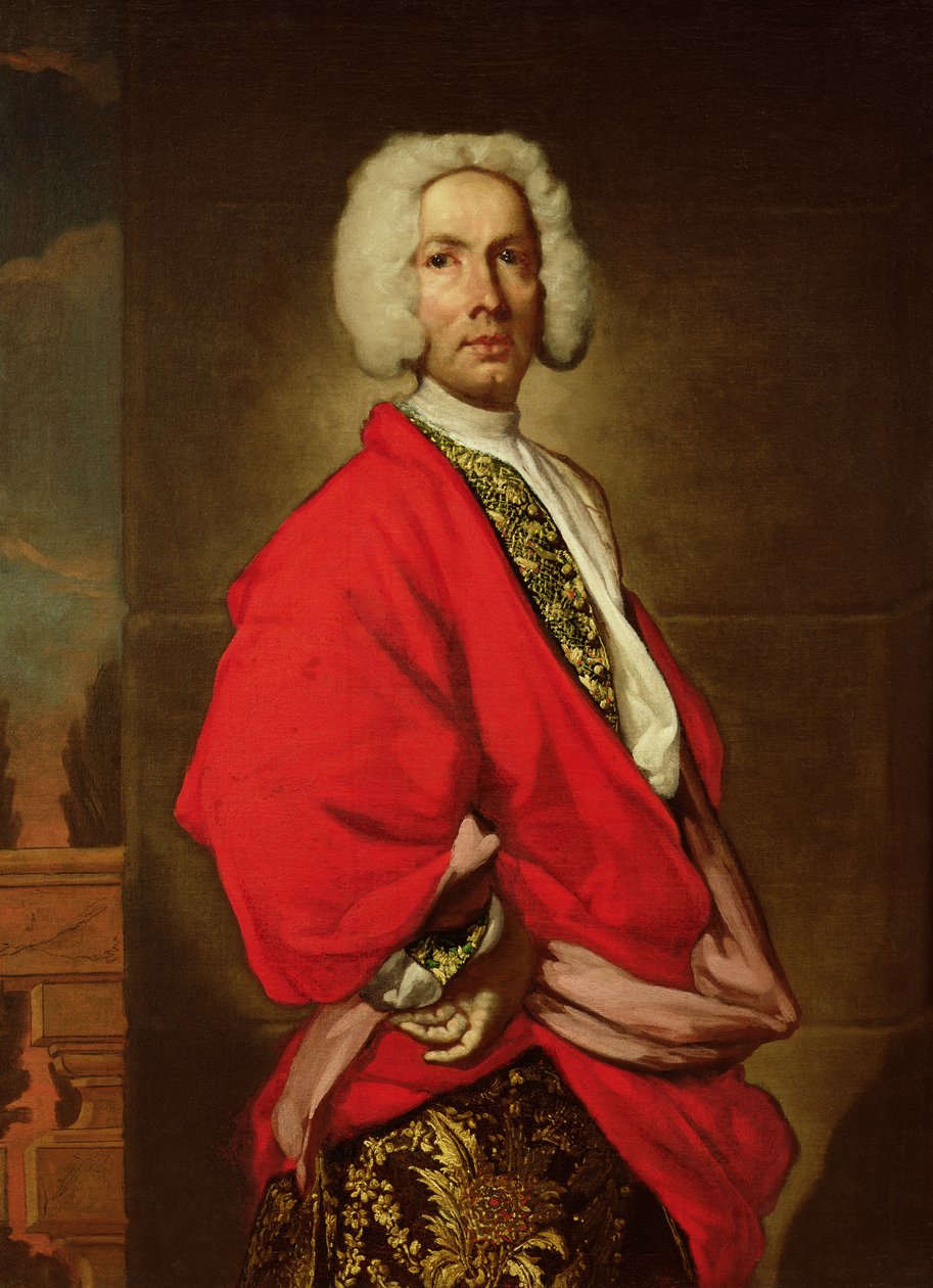 Ritratto di un uomo, precedentemente identificato come Conte Galeatius Secco Suardo, c.1710-20 da Giuseppe Ghislandi