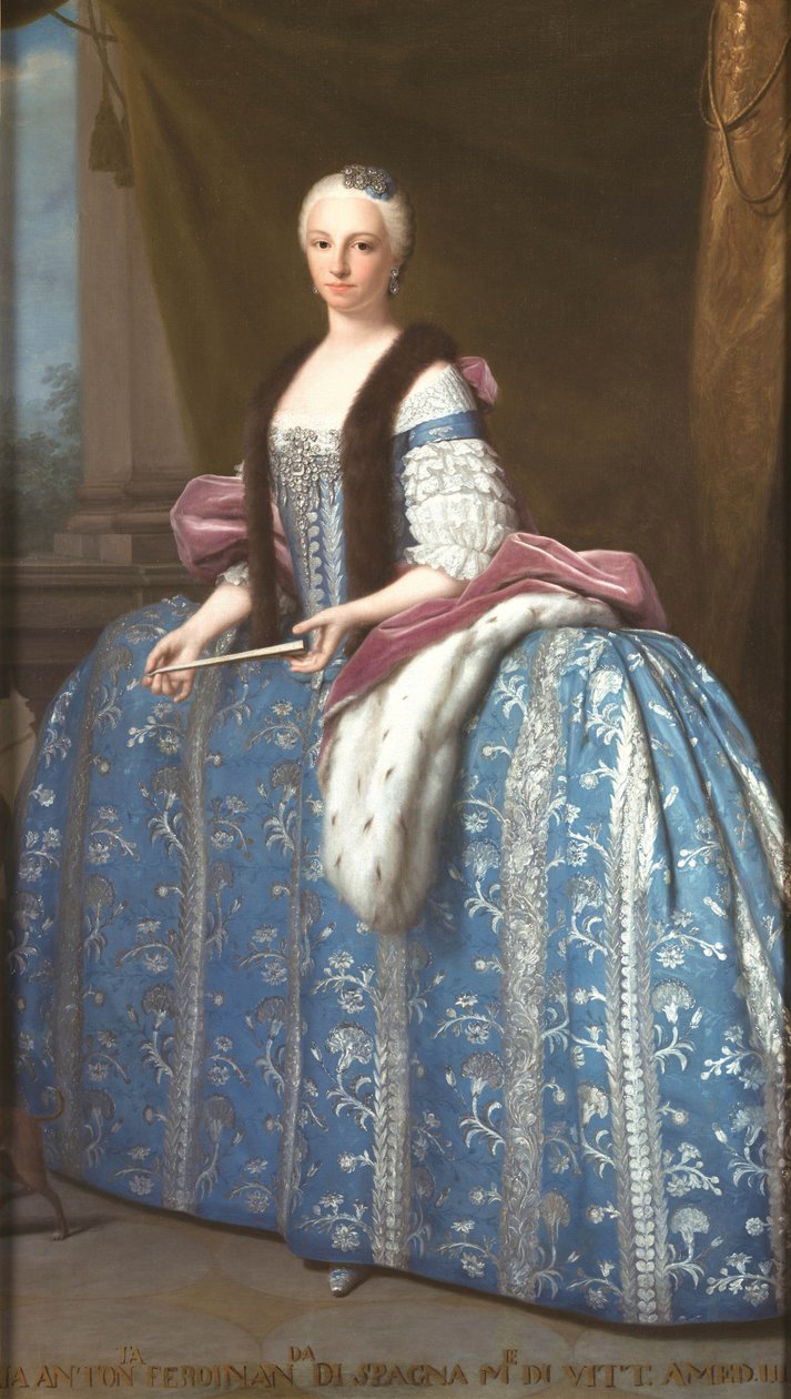 Ritratto di Maria Antonia Ferdinanda di Spagna, Regina di Sardegna, moglie di Vittorio Amedeo III da Giuseppe o Nicola Duprà