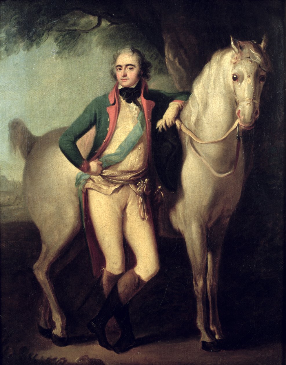 Principe Josef Anton Poniatowski (1763-1813) accanto al suo cavallo da Giuseppe or Josef Grassi
