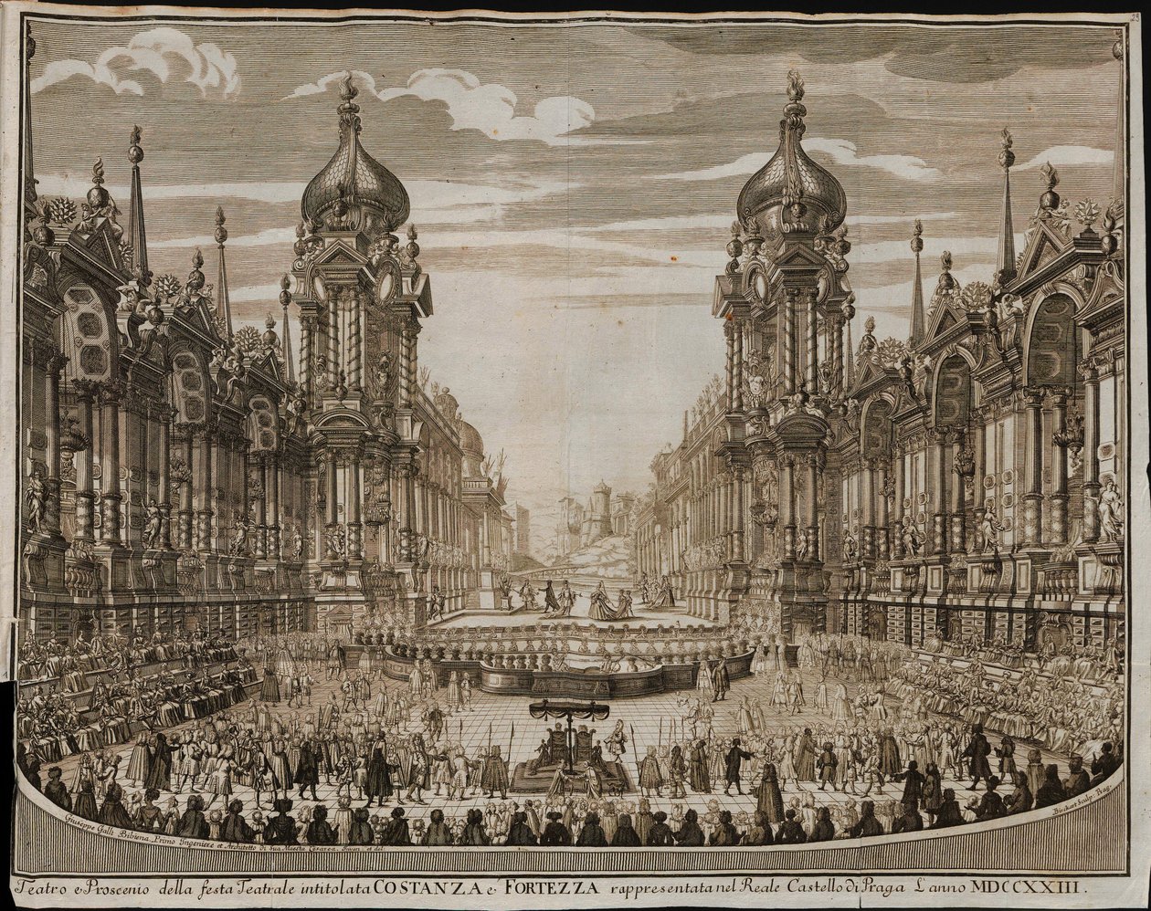 Opera Costanza e fortezza nel Castello di Praga il 28 agosto da Giuseppe Bibiena