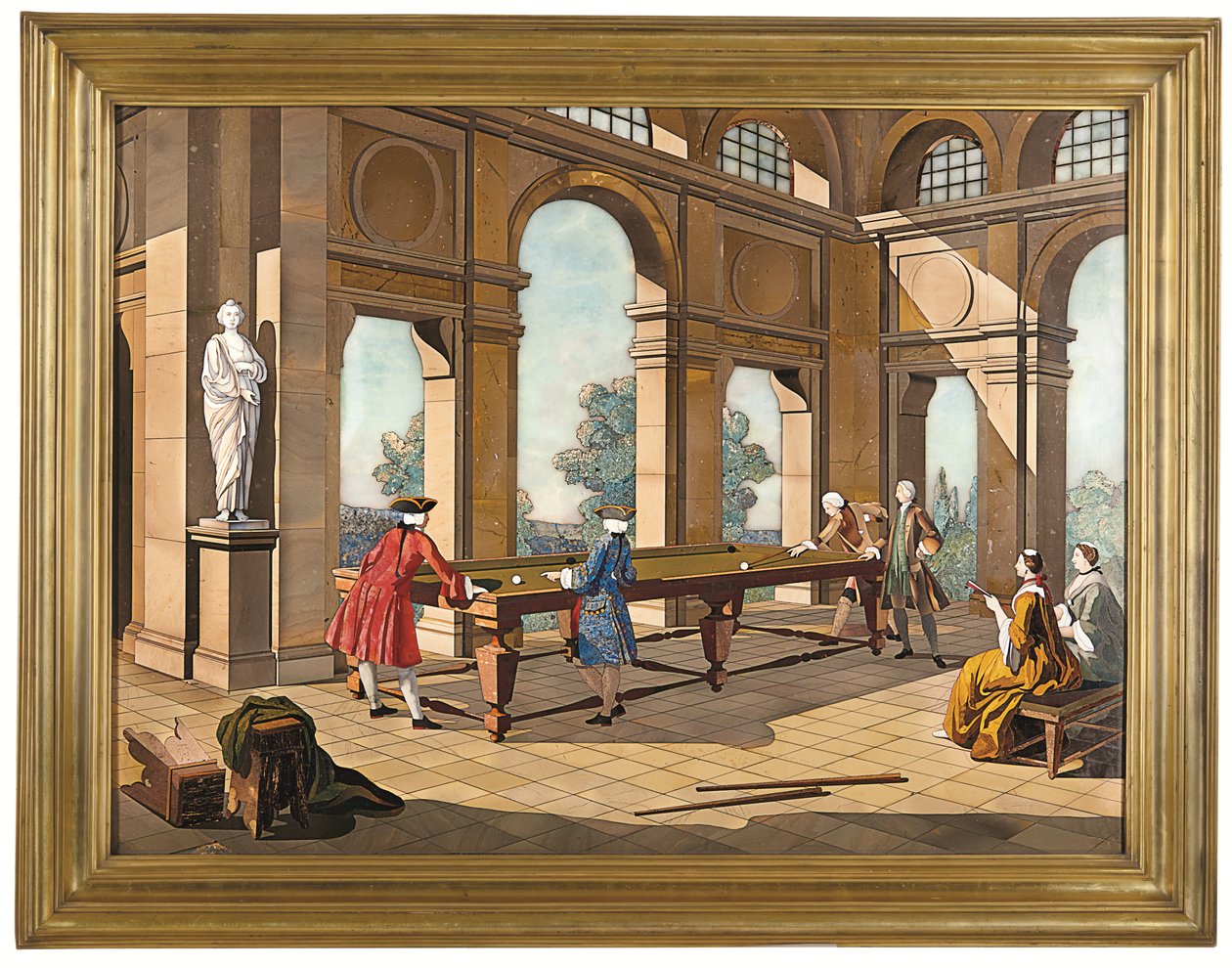 Placca imperiale dei giocatori di biliardo, c.1752-55 da Giuseppe (after) Zocchi