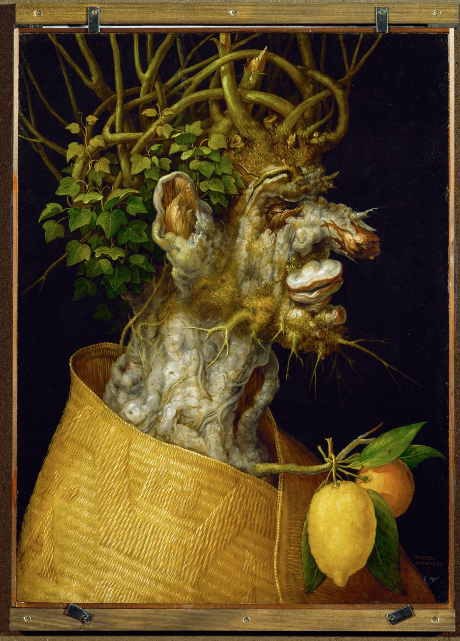 Inverno, allegoria ... (legno di tiglio) da Giuseppe Arcimboldo